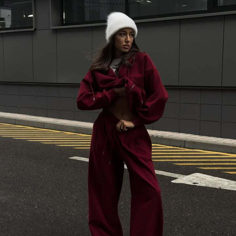RED WINE OVERSIZED TRACKSUIT