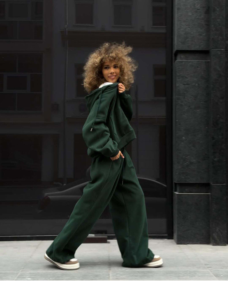 DARK GREEN OVERSIZED TRACKSUIT