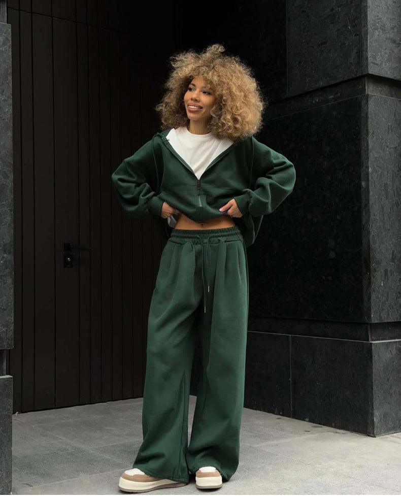 DARK GREEN OVERSIZED TRACKSUIT