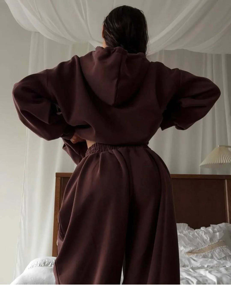 CHESTNUT BROWN OVERSIZED TRACKSUIT